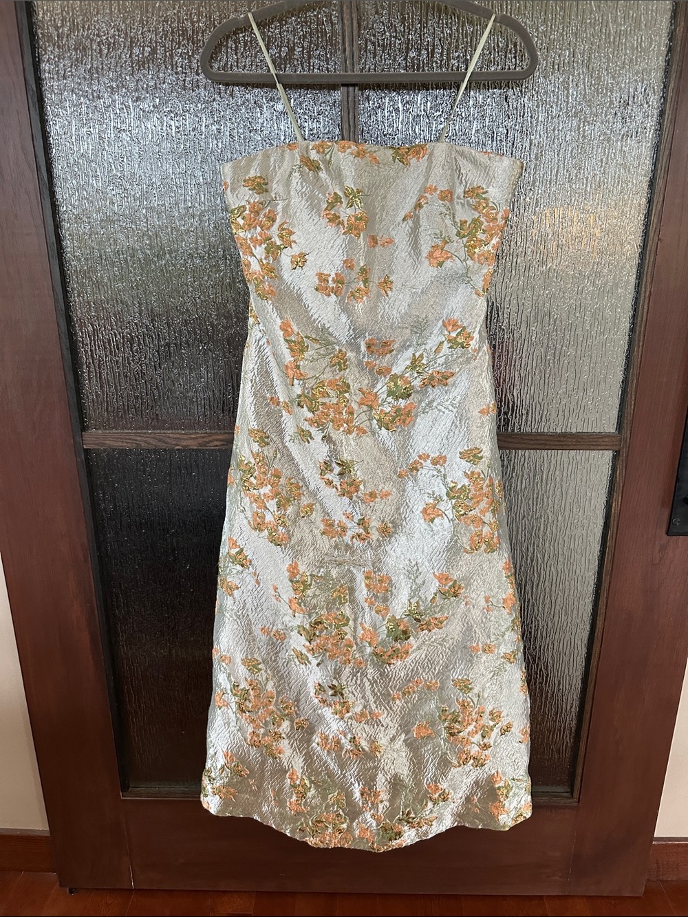 STAUD Kennedy Strapless Brocade Midi Dress size 8. - Picture 10 of 17